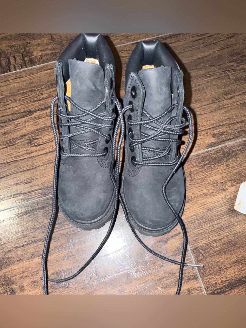 Timberland Kids Black Lace-Up Waterproof Boots